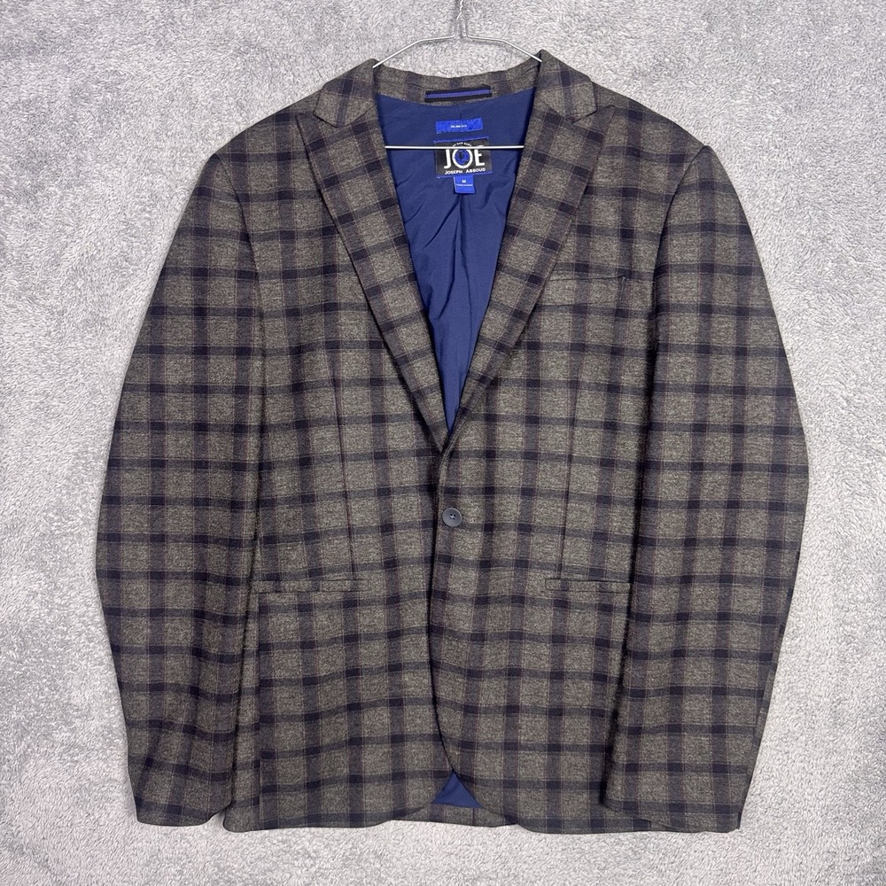 Joseph Abboud Blazer Men M Unstructured Peak Lapel Slim 1 Button Windowpane